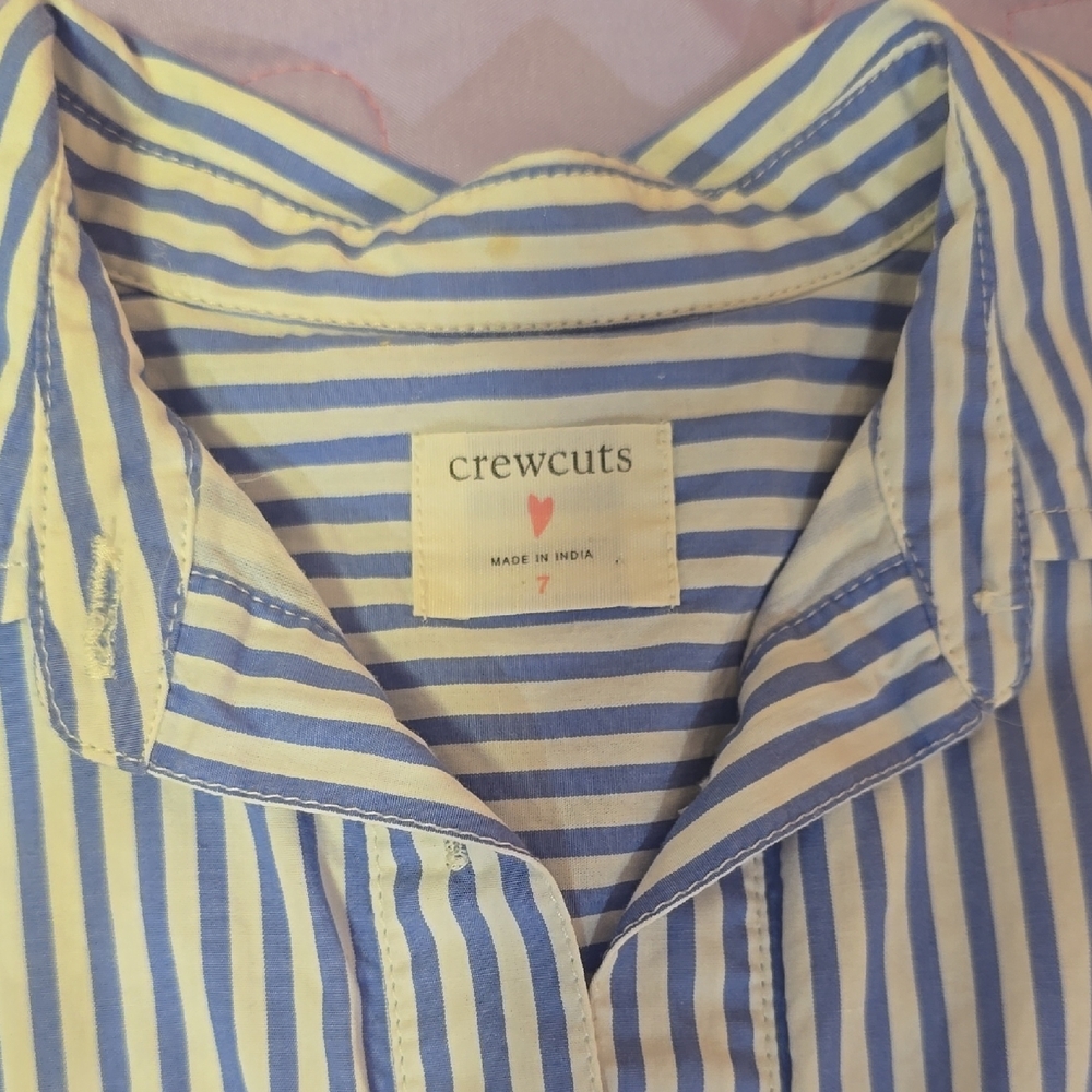 Crewcuts Blue and White Striped Shirt - Picture 2 of 8